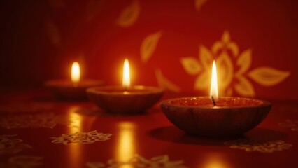 Warm glow of candles on a festive evening