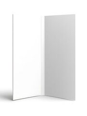 Naklejka premium Blank Greeting Card Mockup: Crisp 3D Render, Subtle Shadow