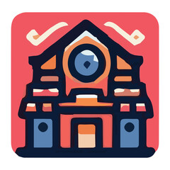 home building icon logo vector art 