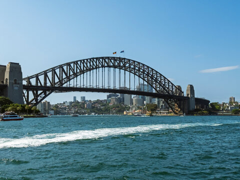 Harbour Bridge Spanning a Scenic Urban Landscape of Sidney