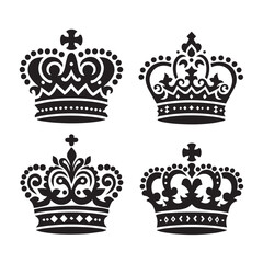 Collection of Black Crown Designs
