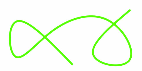 green wavy curly line vector. green wavy line stroke. Swoosh, swash underline stroke. Abstract green wavy thin line. Scribble element.