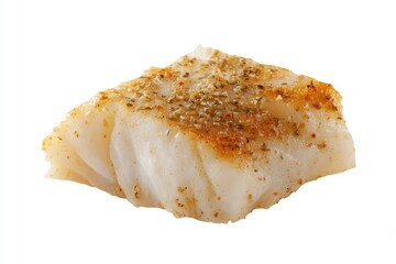 A savory piece of seasoned and pan-seared fish.