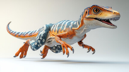 Naklejka premium dinosaur on a solid color background 