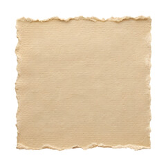 Torn Paper Edge: Realistic torn paper edge in neutral beige tone, isolated transparent PNG for scrapbook-style cards or textured poster layers.