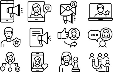 Vector illustration showcasing various elements of brand identity design and development in a creative workspace