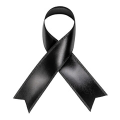 Black ribbon symbol of mourning grief remembrance loss sorrow sympathy condolence support hope