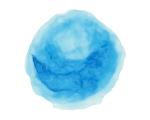 Watercolor Brush Stroke, stain, splash, background. Vector. Isolated. Blue