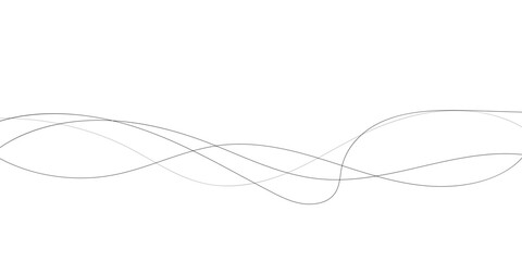 Technology abstract lines on white background. Undulate Grey Wave Swirl, frequency sound wave, twisted curve lines with blend effect	
