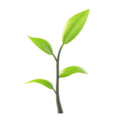 Green plant sprout growing through colorful lines a nature design