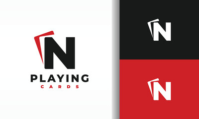 playing card letter N logo