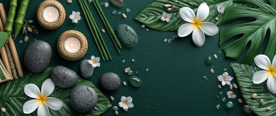 In a serene and calming environment, a spa combines the principles of beauty, health, and wellness, offering Thai massage therapy and aromatherapy treatments to promote relaxation in women,