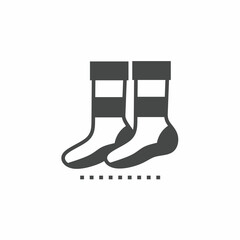 Black and white sock vector illustration icon. Illustration for business. Vector template.
