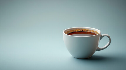 coffee cup on a solid color background 