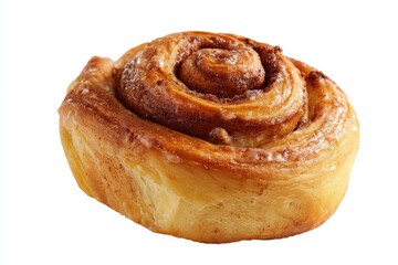 Fototapeta premium Sweet Cinnamon Roll, golden-brown baked pastry.