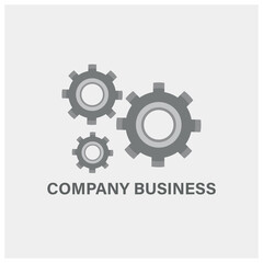 gear icon on metal button