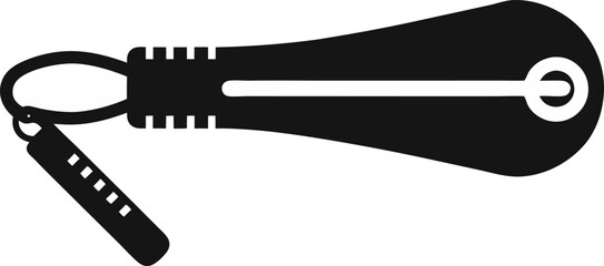 Bag Zip Puller Silhouette Vector   