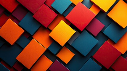 Colorful Abstract Background with Randomly Oriented Geometric Shapes