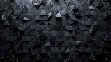 Abstract Black Background with Subtle Pattern of Tiny Triangles