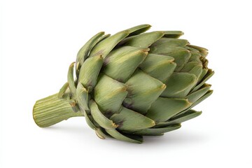 Fresh artichoke on white background. Green vegetable.