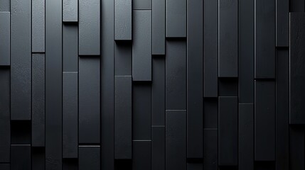 Clean Abstract Background of Aligned Black Rectangles Perfectly