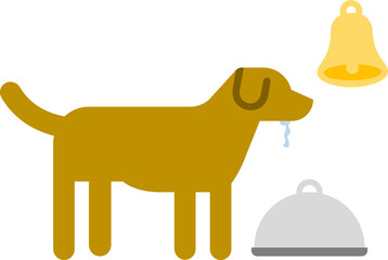 パブロフの犬のグラフィック素材イラスト