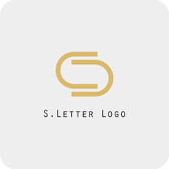 Vector logo design with the letter S symbol is simple, clear, firm, easy to remember, elegant	