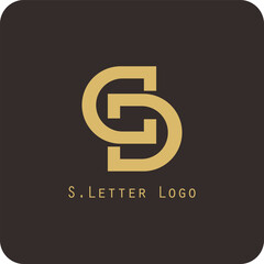 Vector logo design with the letter S symbol is simple, clear, firm, easy to remember, elegant	
