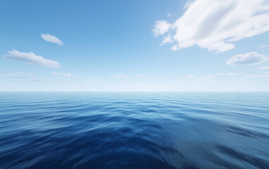 Obraz premium Photo of a blue ocean with waves, seen from an underwater perspective.