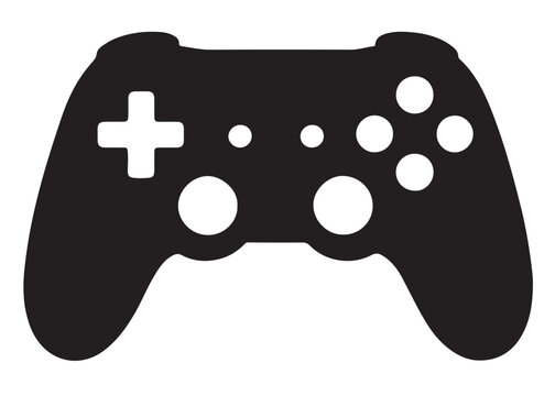 recommend clip art: game controller silhouette vector illustration, game controller logo icon, gaming controller in black silhouette, logo icon of a gaming controller in black silhouette isolated on white background