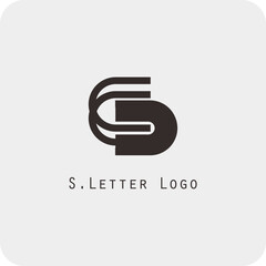 Vector logo design with the letter S symbol is simple, clear, firm, easy to remember, elegant	