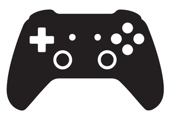 game controller silhouette vector illustration, game controller logo icon, gaming controller in black silhouette, logo icon of a gaming controller in black silhouette isolated on white background © Adobe design
