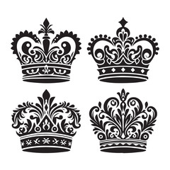 Silhouetted Royal Crowns for Branding
