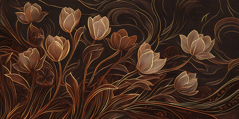 Dark Brown Texture with Light Speckles Background Image