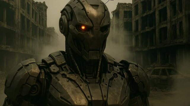 Robot in a war zone
