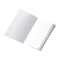 Blank notebook pages open showcasing clean white paper ready for notes or drawings