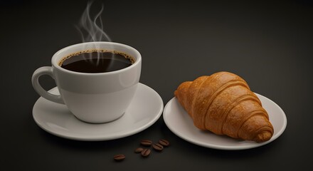 Warm Coffee and Buttery Croissant The Perfect Morning Pairing