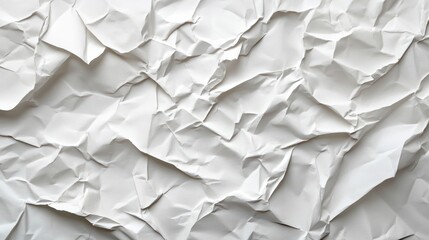 Obraz premium Crumpled White Paper Texture Background