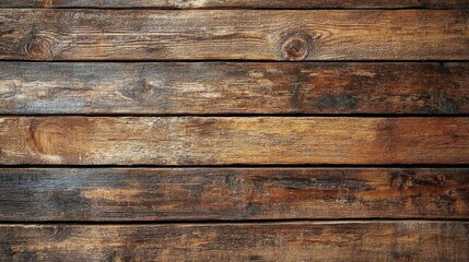 Obraz premium Dark Brown Weathered Wood Planks Horizontal Texture Background