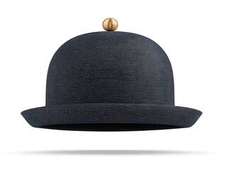 Dark Indigo Dome Hat: Textured Elegance