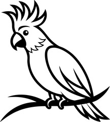 vector illustration of a parrot