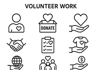 Fototapeta premium Vector illustration of various activities symbolizing personal growth, motivation, and self-improvement strategies