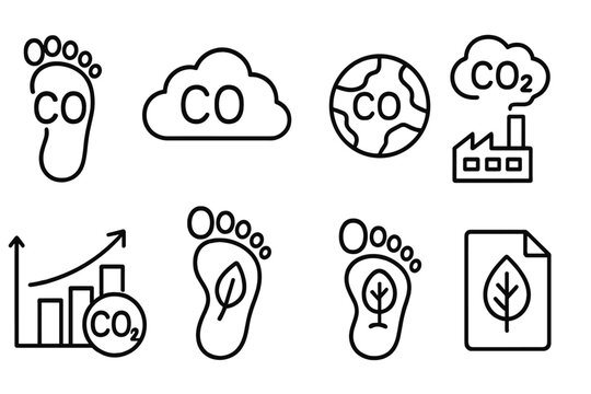 Vector illustration highlighting various aspects of climate change effects and related activities