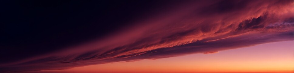 Fototapeta premium Dramatic sunset sky background for 360 VR in 2:1 equirectangular format, designed for sky replacement, provided in 300 dpi high quality and utilizing the Adobe RGB color profile