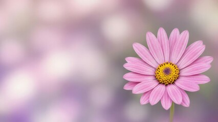 Obraz premium Close-up of a pink daisy with soft, blurred background