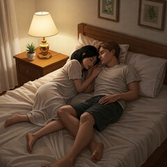 Pareja durmiendo