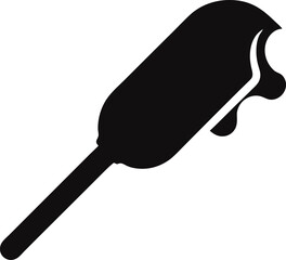 Ice Cream Stick Tip Silhouette Vector Illustration