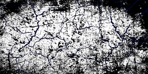 Obraz premium Black and white grunge. Distress overlay texture. Abstract surface dust and rough dirty wall background concept. Worn, torn, weathered effect. Vector illustration, EPS 10.