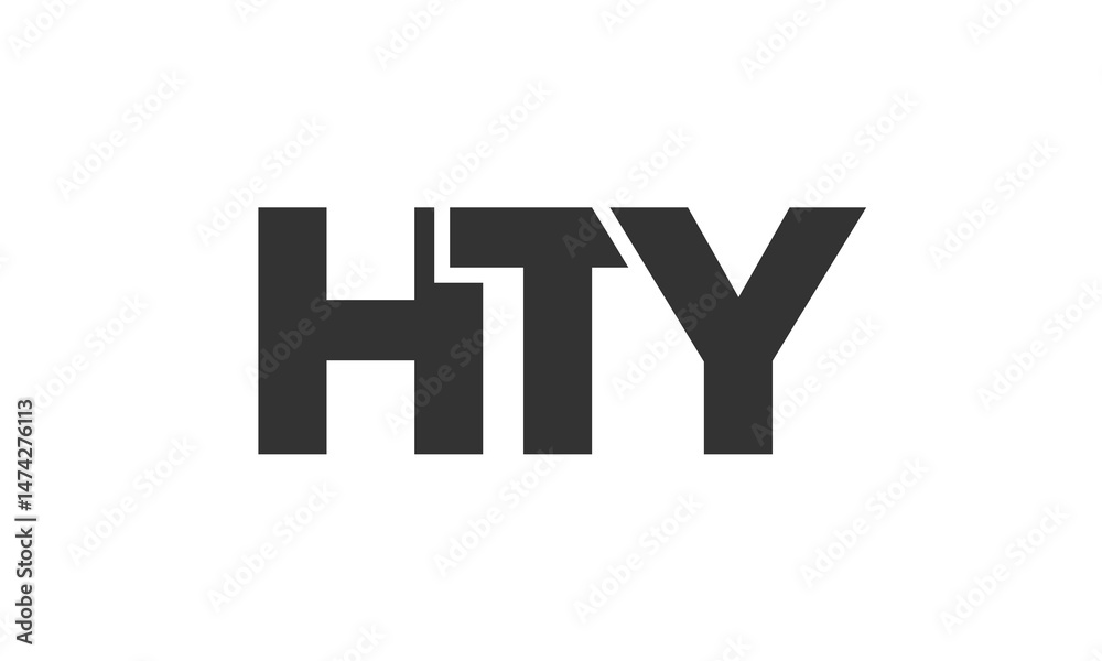 Fototapete hty logo design template with strong and modern bold text. initial based vector logotype featuring s