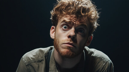 Obraz premium Outtakes of an actor trying to act serious but failing miserably 